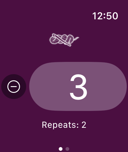 ArisaMakes Apple Watch Row Counter Screenshot