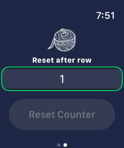 ArisaMakes Row Counter App Screenshot of the Settings Face